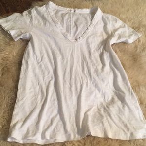 rag & bone white tee t shirt top v neck xs